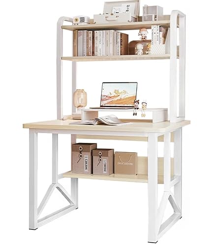 Amazon | デスク ホームオフィス コンピューターデスク ミッド